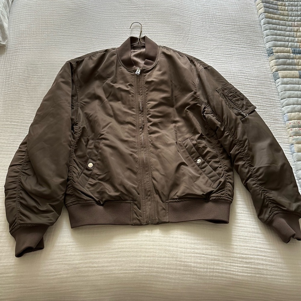 & Other Stories Brown Bomber Jacket